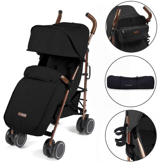 Ickle Bubba Discovery Prime Stroller Black Rose Gold